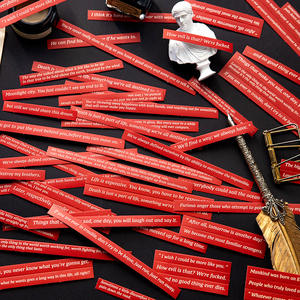 100 pièces/paquet Autocollants en papier long format pour journal intime, série de fragments rétro, décoration de carnet DIY, <span class=keywords><strong>collage</strong></span>, 6 modèles - Product Image 3