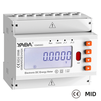 Medidor de Energía Electrónico de CC YADA con Certificación CE y Aprobación MID, Clase 0.5, DC1000V 600A, RS485, para Riel DIN, para Cargador de Vehículos Eléctricos de Doble Circuito