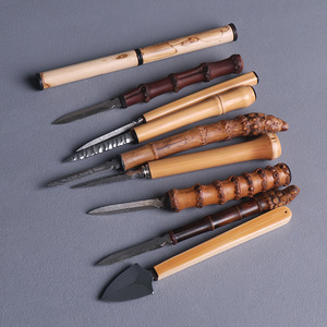 July 7th Bamboo Tea Knife Set For Pu Erh Cake Splitting Chinese Style Eco Friendly Tea Ceremony Accessories - Product Image 1