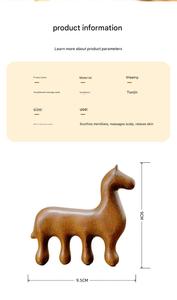 Peine Masajeador de Cabeza de Madera con Diseño de Cabeza de Caballo, Puntos de Acupresión, Dientes Gruesos para Desenredar el Cabello y Relajación, Cuidado Natural en el Hogar, Regalo - Product Image 4