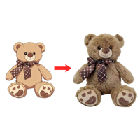 Nouveau Style Logo personnalisé couleur personnalisée sécurité certifié unisexe PP coton Mini peluche ours pour enfants cadeau pour enfants arc à carreaux