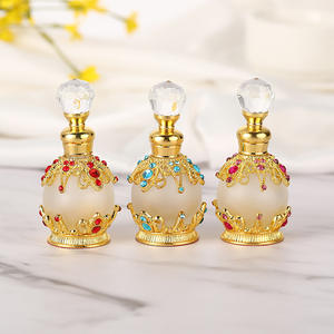 Botella de Perfume de Joyería Esmaltada, Botella Redonda para Aceites Esenciales de 15 ml, Botella de Metal para Esencia de Aceite Esencial de Oriente Medio, Dubái - Product Image 3