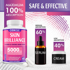 Capsules blanchissantes pour la peau 5000mg les plus vendues OEM, capsules de collagène vitaminé pour la beauté, les soins des cheveux et des ongles - Product Image 2