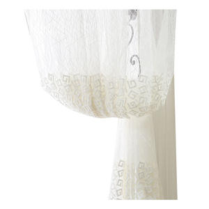 Bianco <span class=keywords><strong>trasparente</strong></span> del ricamo su misura extra largo tende trasparenti - Product Image 5