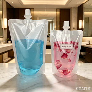 Ready Stock Fine Texture 250ml Leak Resistant Spout Pouch Handy Carry <b>Bag</b> For Overseas Travel Liquid Goods <b>Pack</b> - Product Image 1