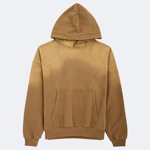 Felpa con Cappuccio da <span class=keywords><strong>Uomo</strong></span> in Cotone 100% di Alta Qualità, 420gsm, French Terry, Lavaggio Acido, Personalizzabile, Stile Distressed - Product Image 4