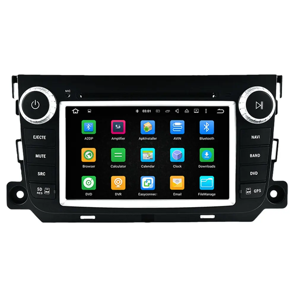 Radio de coche de 7 pulgadas, electrónica automática para Benz Smart Fortwo 2011-2014, unidad principal de doble DIN, GPS estéreo para coche Android