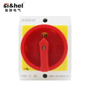 factory plastic double 2 3 pole isolator rotary switch