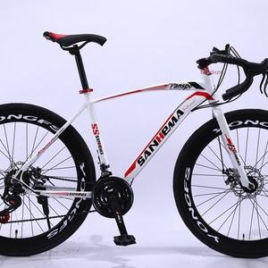 <span class=keywords><strong>Vélo</strong></span> de course sur <span class=keywords><strong>route</strong></span>, de ville et de montagne pour hommes et femmes, <span class=keywords><strong>cadre</strong></span> rigide en acier à haute teneur en <span class=keywords><strong>carbone</strong></span>, frein à disque double, 26 pouces, Cool Flying 60 Knife Bend - Product Image 3