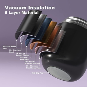 Pot thermos alimentaire 17oz en acier inoxydable isolé sous vide bouteille de flacon de soupe étanche transporteur de nourriture - Product Image 3