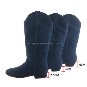 Bottes de <span class=keywords><strong>danse</strong></span> <span class=keywords><strong>country</strong></span> à talon personnalisé de haute qualité Chaussures de <span class=keywords><strong>danse</strong></span> orange à semelle en daim sans fermeture éclair - Product Image 2