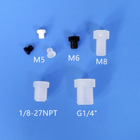 Bouchon d'extrémité cannelé pour tuyau d'eau et d'air basse pression 1/4"NPT 1/8"NPT 10-32UNF M5 M6 M8 G1/4"
