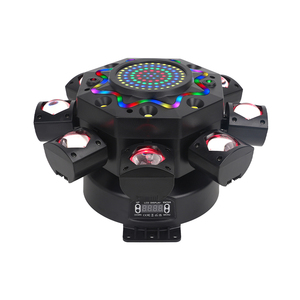 Éclairage de scène multi-effets 150W AC95-245V 50Hz 25CH DMX512 8PCS 10W Bande LED RGBW Stroboscope Blanc/Doré Automatique à la Voix - Product Image 4