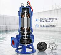 Bomba trituradora sumergible para aguas residuales con impulsor de corte de hierro fundido 0.75-15kW 220V 380V Anti-entupimiento CE para Sudamérica