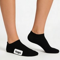 Chaussettes basses en tricot avec logo personnalisé, respirantes, anti-odeur, en fibre de bambou, pour femmes, décontractées, sport, course à pied, printemps