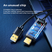 UGREEN kabel Tautan Data USB 2.0, kabel salinan USB a ke USB a Male ke Male untuk Transfer Data