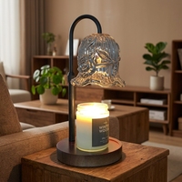 Diffuseur d'aromathérapie à cire fondante, veilleuse, lampe chauffe-bougie d'ambiance sans flamme pour chambre à coucher, lampe de table transfrontalière