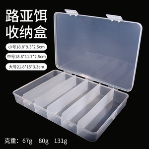 Boîte à leurres transparente en plastique à six compartiments, étui de rangement portable pour matériel de pêche à un seul côté avec trou de suspension - Product Image 2