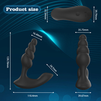 Ylove Ensemble de perles anales en silicone + ABS 100% imperméables avec 10 modes de vibration, emballage en boîte cadeau, jouet sexuel pour adultes