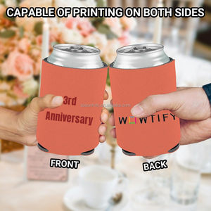 ปลอกหุ้มกระป๋องเบียร์แบบกำหนดเอง ปลอกหุ้มขวดเครื่องดื่มแบบมีฉนวนพร้อมโลโก้ รูปภาพ ข้อความ สำหรับงานแต่งงาน งานวันเกิด - Product Image 2