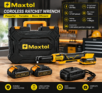Clé à cliquet sans fil Maxtol 20V, couple maximal de 100 Nm, embout de 1/2 pouce, batterie Li-ion, étui de transport, usage industriel/bricolage, 200 W