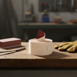 Rouleaux de papier abrasif en résine avec fixation Velcro Fervi P100, outils abrasifs - Product Image 3