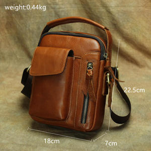 Bolso Bandolera de Cuero Vacuno Genuino Andong, Estilo Retro, para Hombre, de Gran Capacidad, Bolso de Mensajero, Bolso Casual - Product Image 2