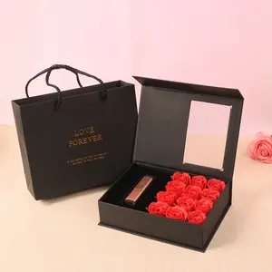 2021 hot Selling Saint Valentines Geschenk perfektes Geschenk für Freundin Seife Rosen Blume in Box für Muttertag Geburtstags geschenk