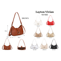 Großhandel Damenmode Schulter Handtasche Umhängetasche PU Leder Half Moon Taschen für Damen Geldbörsen Handtaschen