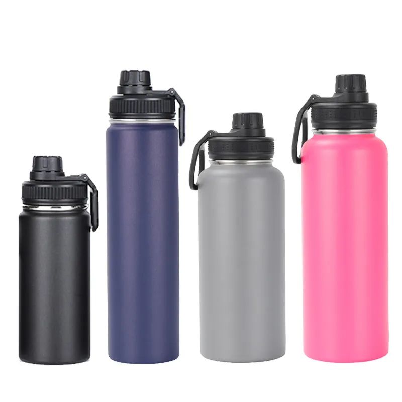 Customized 12-64oz Double Wall Stainless Steel Vacuum Flask Wide Mouth Insulated Drink Bottle Thermos Sport Water Bottle