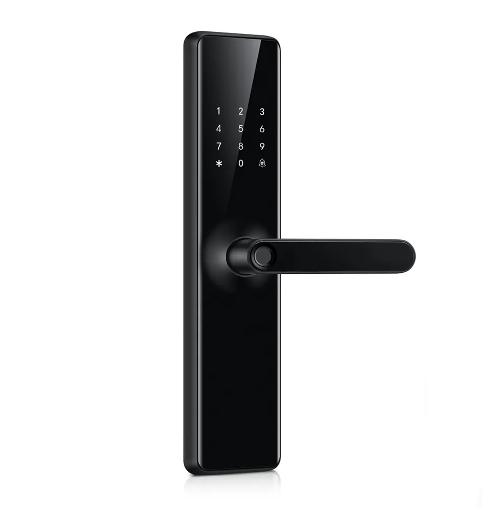 Kunci Pintu Digital Tanpa Kunci Kode Elektronik, Pengunci Pintu Kartu Kunci Gagang Sidik Jari Tanpa Kunci