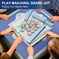 Alas Mahjong Anti Selip Peredam Suara 32.5x32.5 Inci Permukaan Tahan Lama Mudah Dibersihkan untuk Permainan Rumah Klub Malam Kasino Poker Multi Game