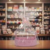 Panier de rangement tressé en corde de coton coloré personnalisé avec poignée pour les fêtes d'enfants et l'emballage de cadeaux pour femmes, articles divers