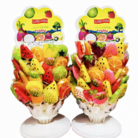 Bonbons gélifiés halal en forme de boule aux saveurs fruitées, multicolores, emballage en bouteille, vente en gros OEM, adaptés aux enfants