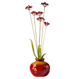 Vase en cuivre artisanal pour fleurs artificielles, motif floral, ornement décoratif, article cadeau - Product Image 5