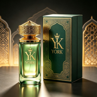 Botol Parfum Mewah YORK Glass 100ml dengan Pompa Semprot Desain Berwarna yang Dapat Disesuaikan Hot Stamping-Kemasan Mewah