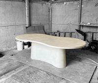 Meubles de salle de réunion de style européen, design sur mesure, tables de conférence modernes de forme incurvée