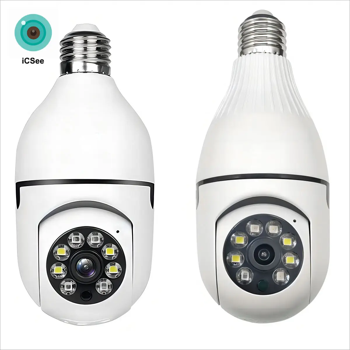 Penawaran Khusus ICSEE 4MP 3MP E27 Dudukan Lampu Soket Penuh Warna 1080P 360 Panorama Cctv Wifi Ip Kamera Ptz 2mp Bola Lampu Kamera