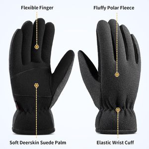Ozero -30F Gants de ski imperméables pour l'hiver, travail en extérieur, avec sangle de poignet et manchette longue, Guantes De Nieve Invierno - Product Image 2