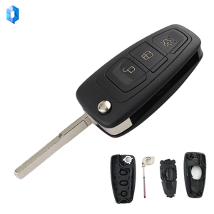 Étui à clé rabattable pour <span class=keywords><strong>Ford</strong></span> Focus Fiesta <span class=keywords><strong>Ranger</strong></span> HU101 couvercle de remplacement de lame 2/3 coque bouton pour télécommande de véhicule - Product Image 5