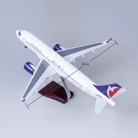 Modèle d'avion A320 à l'échelle 1/80 (47 cm) Macau 320 avec éclairage, en résine, avec train d'atterrissage, décoration, souvenir d'aviation personnalisé