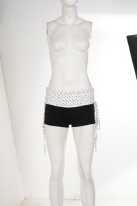 Women Polka Dot Ruched Waist Mini Shorts High Waist Side <b>Drawstring</b> Tie Side Sexy Club Party Summer Hot Shorts - Product Image 6