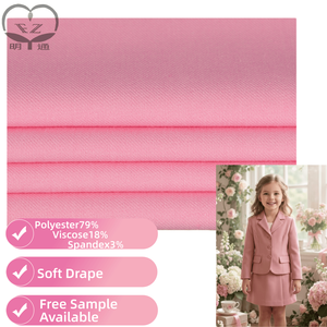 Tissu sergé élastique TR confortable et respirant pour vêtements d'extérieur toutes saisons, enfants et adultes - Product Image 1