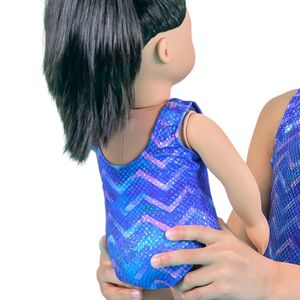 Amermeito ชุดออกกำลังกาย18นิ้วสำหรับนักเต้นบัลเลต์ผ้าสแปนเด็กซ์/ โพลีเอสเตอร์ชุดฝึกยิมนาสติกบัลเลต์พิมพ์ลายตามสั่ง - Product Image 2