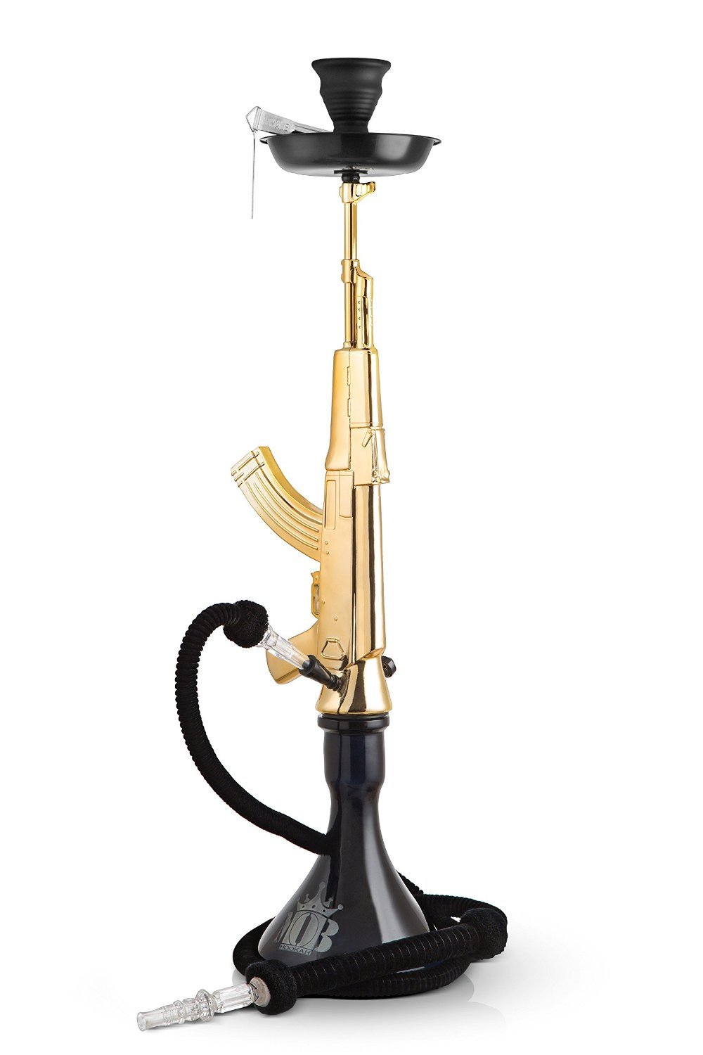 Cachimba de carbono con forma de cohete negro, Cachimba de carbono Original, para Shisha, ak47