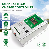 MPPT Solar-Laderegler 30A 12V 24V Auto mit 4 USB-Anschlüssen LCD-Display für Solarpanel-System CE ROHS