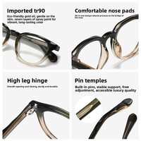 Monture de lunettes premium à motif ondulé pour hommes et femmes, lunettes anti-lumière bleue, monture optique prête pour la prescription, vente en gros