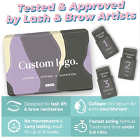 Kit Profesional Coreano para Lifting de Pestañas sin Pegamento, Vegano, Sin Tioglicolato, Permanente Rápido de 8-10 Minutos, Paquete en Sobres, OEM, Set Personalizado para Lifting de Pestañas
