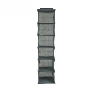 6-<b>Shelf</b> Over-the-Door Hanging Shoe Organizer (Gray) - Product Image 5