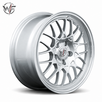 Jantes sport WEIFAN personnalisées en alliage d'aluminium forgé, à rayons fendus, finition argent poli, multi-étapes, à déport profond, pour performance